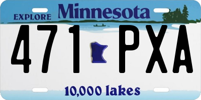 MN license plate 471PXA