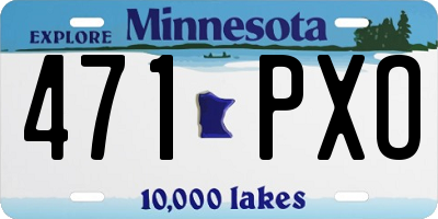 MN license plate 471PXO