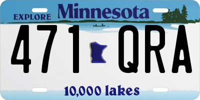 MN license plate 471QRA
