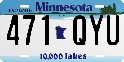 MN license plate 471QYU