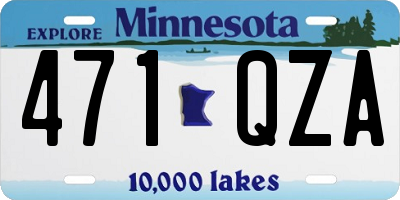 MN license plate 471QZA