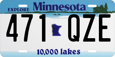 MN license plate 471QZE