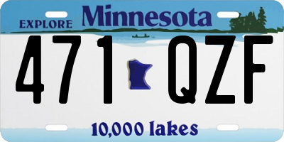 MN license plate 471QZF