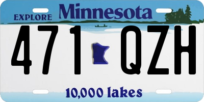 MN license plate 471QZH