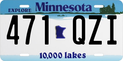 MN license plate 471QZI