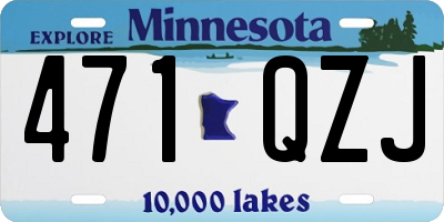 MN license plate 471QZJ