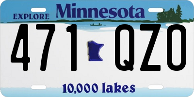 MN license plate 471QZO
