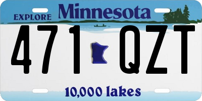 MN license plate 471QZT