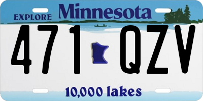 MN license plate 471QZV