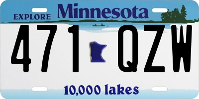 MN license plate 471QZW