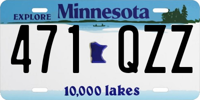 MN license plate 471QZZ