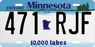 MN license plate 471RJF