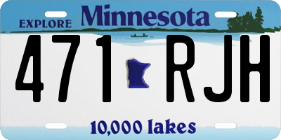 MN license plate 471RJH