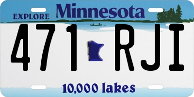 MN license plate 471RJI