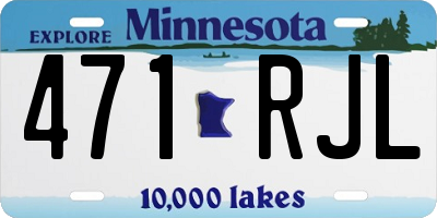 MN license plate 471RJL