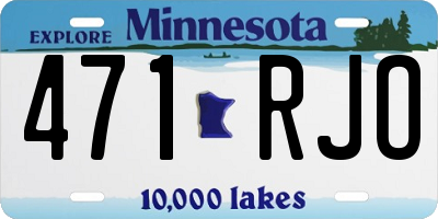 MN license plate 471RJO