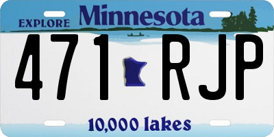 MN license plate 471RJP