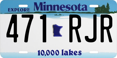 MN license plate 471RJR