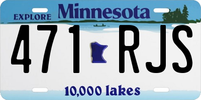 MN license plate 471RJS