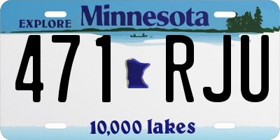 MN license plate 471RJU
