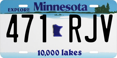 MN license plate 471RJV