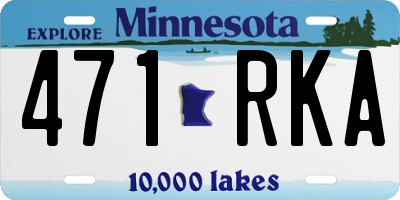 MN license plate 471RKA