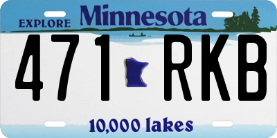 MN license plate 471RKB