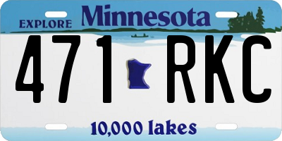 MN license plate 471RKC