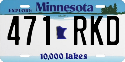 MN license plate 471RKD