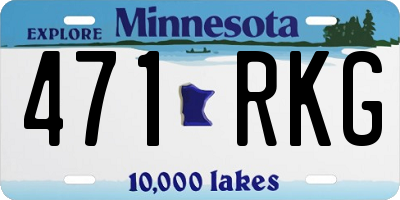 MN license plate 471RKG