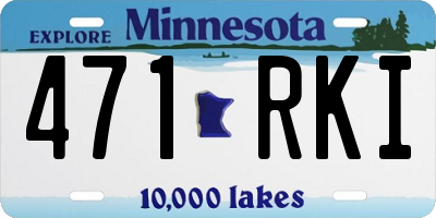 MN license plate 471RKI