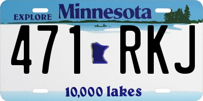 MN license plate 471RKJ