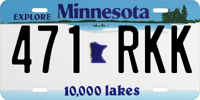 MN license plate 471RKK