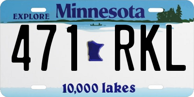 MN license plate 471RKL