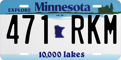 MN license plate 471RKM