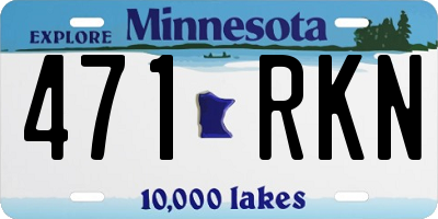 MN license plate 471RKN