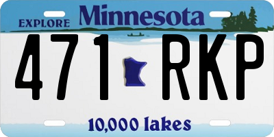 MN license plate 471RKP