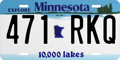 MN license plate 471RKQ