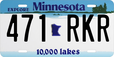 MN license plate 471RKR