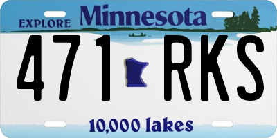 MN license plate 471RKS