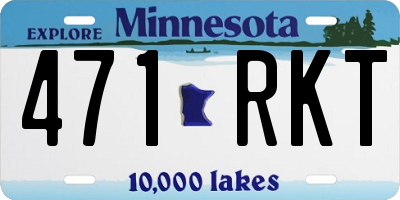 MN license plate 471RKT