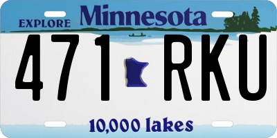 MN license plate 471RKU