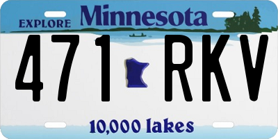 MN license plate 471RKV