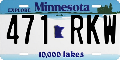 MN license plate 471RKW