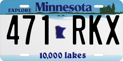 MN license plate 471RKX