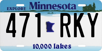 MN license plate 471RKY