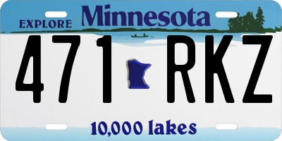 MN license plate 471RKZ