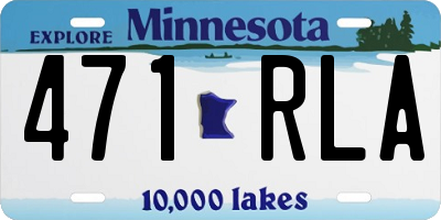 MN license plate 471RLA
