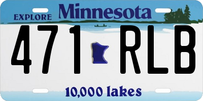 MN license plate 471RLB