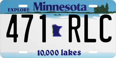 MN license plate 471RLC